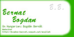 bernat bogdan business card